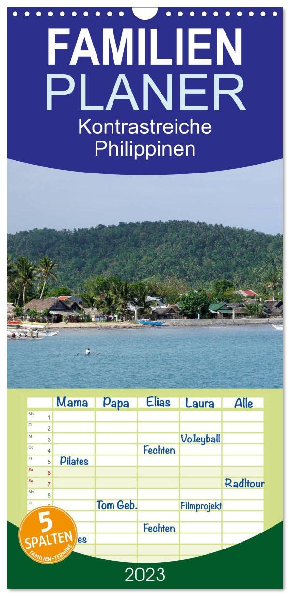 Familienplaner Kontrastreiche Philippinen (Wandkalender 2023 , 21 cm x 45 cm, hoch): Fotografische Impressionen aus 5 von 7.107 Inseln der Philippinen (Monatskalender, 14 Seiten ) (CALVENDO Orte) Leisure, Home & Garden