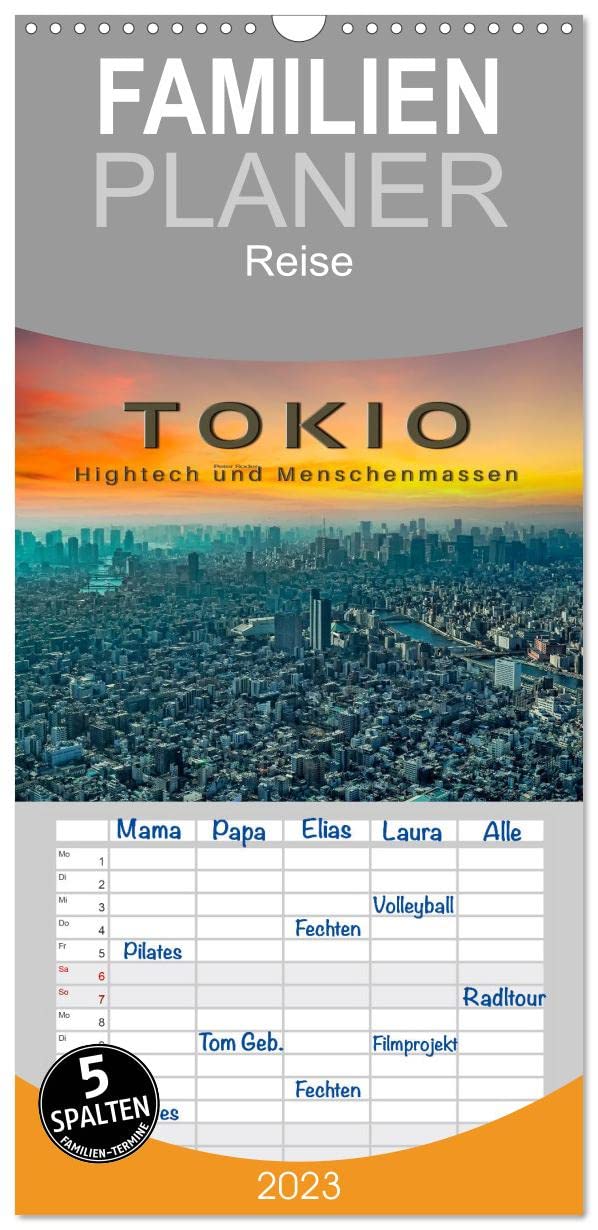 Familienplaner Tokio - Hightech und Menschenmassen (Wandkalender 2023 , 21 cm x 45 cm, hoch): Tokio, Spagat einer übervölkerten und engen Stadt ... (Monatskalender, 14 Seiten ) (CALVENDO Orte) Living & Furnishing
