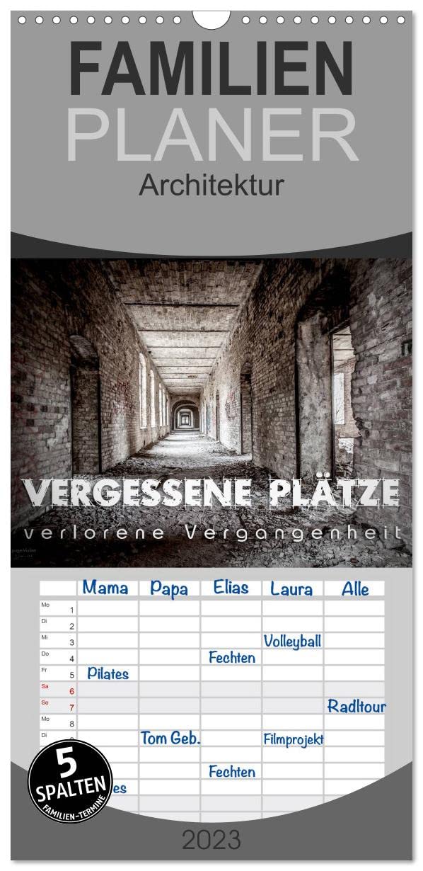Familienplaner Vergessene Plätze - verlorene Vergangenheit (Wandkalender 2023 , 21 cm x 45 cm, hoch): Der Kalender zeigt Orte, die Geschichten ... (Monatskalender, 14 Seiten ) (CALVENDO Orte) Film, Art & Culture