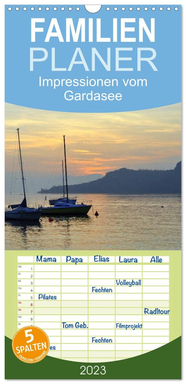 Familienplaner Impressionen vom Gardasee (Wandkalender 2023 , 21 cm x 45 cm, hoch): Impressionen rund um den Gardasee (Monatskalender, 14 Seiten ) (CALVENDO Orte) Leisure, Home & Garden