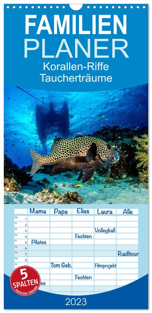 Familienplaner Korallen-Riffe Taucherträume (Wandkalender 2023 , 21 cm x 45 cm, hoch): Unterwasseraufnahmen von den Korallenriffen der Philippinen (Monatskalender, 14 Seiten ) (CALVENDO Natur) Leisure, Home & Garden