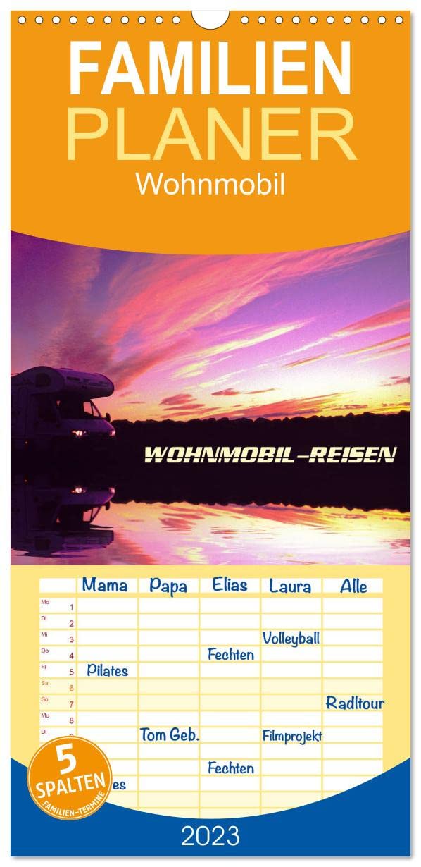 Familienplaner Wohnmobil-Reisen (Wandkalender 2023 , 21 cm x 45 cm, hoch): Impressionen von der Freiheit auf vier Rädern in zwölf dekorativen ... 14 Seiten ) (CALVENDO Mobilitaet) Leisure, Home & Garden