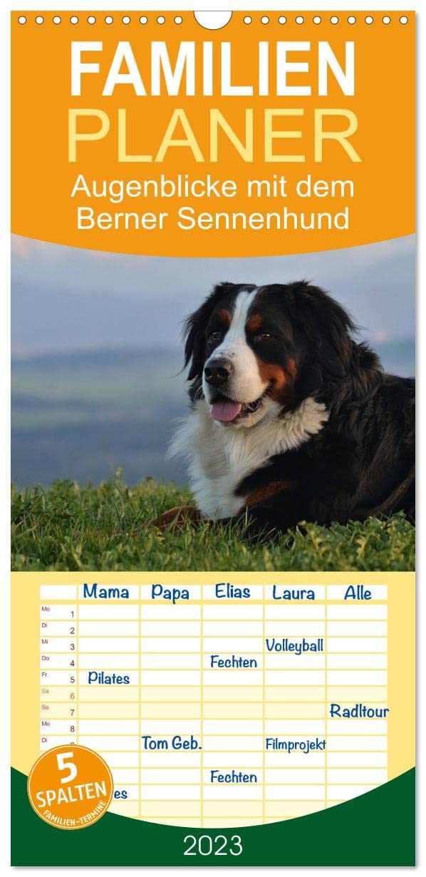 Familienplaner Augenblicke mit dem Berner Sennenhund (Wandkalender 2023 , 21 cm x 45 cm, hoch): Wie kaum eine andere Rasse repräsentiert der Berner ... (Monatskalender, 14 Seiten ) (CALVENDO Tiere) Living & Furnishing