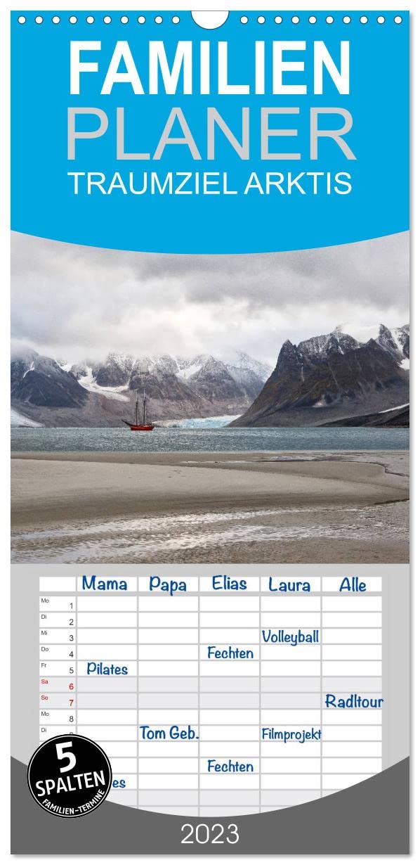 Familienplaner TRAUMZIEL ARKTIS, Impressionen vom Rand der Welt (Wandkalender 2023 , 21 cm x 45 cm, hoch): UMSEGELUNG VON SPITZBERGEN MIT DER NOORDERLICHT (Monatskalender, 14 Seiten ) (CALVENDO Natur) Leisure, Home & Garden