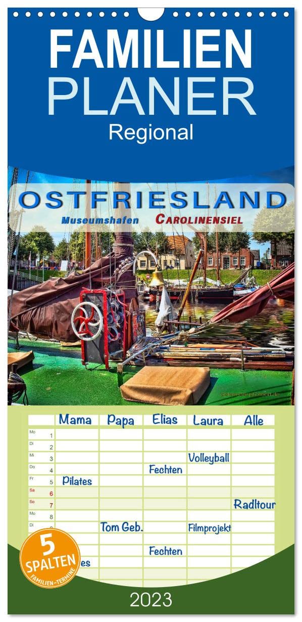 Familienplaner Ostfriesland - Museumshafen Carolinensiel (Wandkalender 2023 , 21 cm x 45 cm, hoch): Peter Roder mit einer Auswahl seiner ... (Monatskalender, 14 Seiten ) (CALVENDO Natur) Living & Furnishing