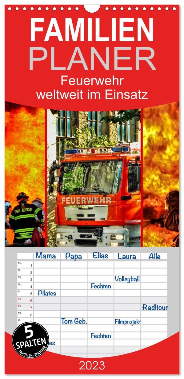 Familienplaner Feuerwehr - weltweit im Einsatz (Wandkalender 2023 , 21 cm x 45 cm, hoch): Täglicher Einsatz voller Gefahren zum Wohle der ... 14 Seiten ) (CALVENDO Menschen) Film, Art & Culture