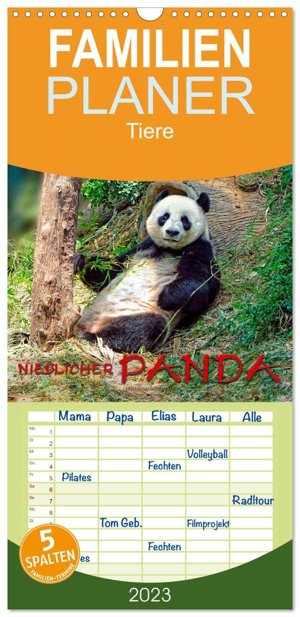 Familienplaner Niedlicher Panda (Wandkalender 2023 , 21 cm x 45 cm, hoch): Eindrucksvolle Bilder eines wunderschönen Tieres. (Monatskalender, 14 Seiten ) (CALVENDO Tiere) Film, Art & Culture