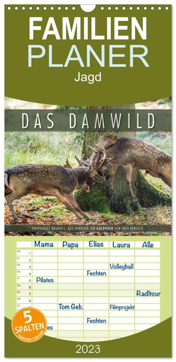 Familienplaner Emotionale Momente: Das Damwild. (Wandkalender 2023 , 21 cm x 45 cm, hoch): Herrliche Aufnahmen vom Damwild und seinem Verhalten. (Monatskalender, 14 Seiten ) (CALVENDO Tiere) Film, Art & Culture