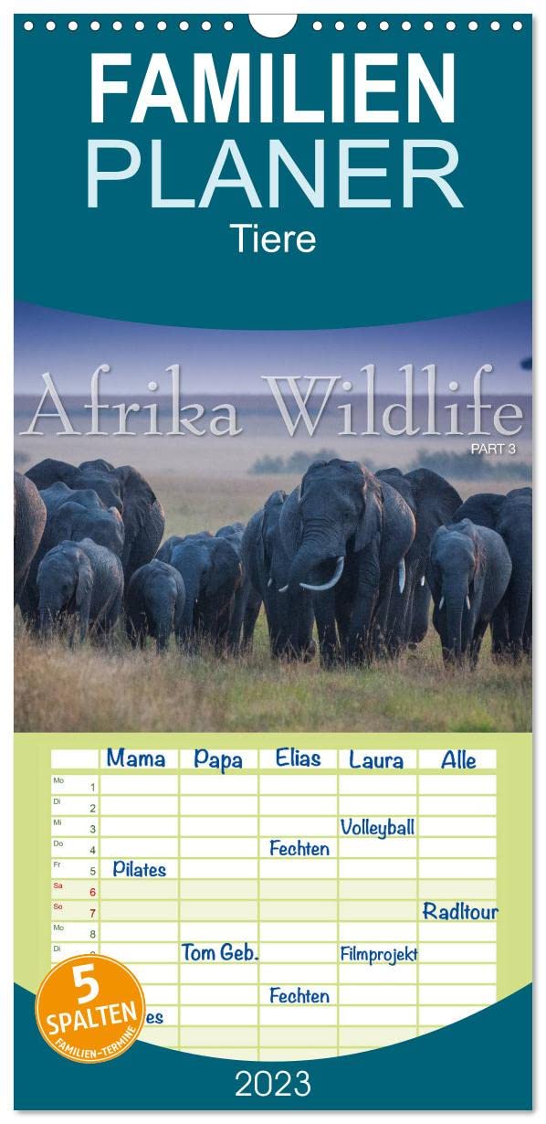 Familienplaner Emotionale Momente: Afrika Wildlife. Part 3. (Wandkalender 2023 , 21 cm x 45 cm, hoch): Dramatische und zugleich wunderschöne Bilder ... (Monatskalender, 14 Seiten ) (CALVENDO Tiere) Photography
