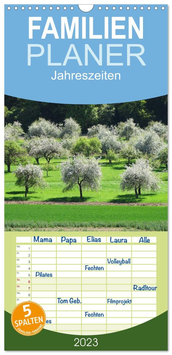 Familienplaner Jahreszeiten (Wandkalender 2023 , 21 cm x 45 cm, hoch): Monatskalender mit Naturfotos. Alle Bilder sind in Deutschland aufgenommen worden. (Monatskalender, 14 Seiten ) (CALVENDO Natur) Leisure, Home & Garden