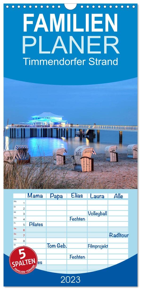 Familienplaner Timmendorfer Strand (Wandkalender 2023 , 21 cm x 45 cm, hoch): Ein fotografischer Ausflug durch Timmendorf / Niendorf an der Ostsee (Monatskalender, 14 Seiten ) (CALVENDO Orte) Leisure, Home & Garden