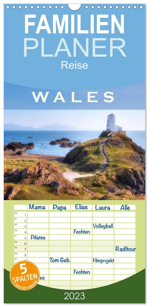 Familienplaner Wales (Wandkalender 2023 , 21 cm x 45 cm, hoch): Eine fotografische Reise in das alte keltische Königreich Wales, das Land der Burgen ... (Monatskalender, 14 Seiten ) (CALVENDO Orte) Leisure, Home & Garden