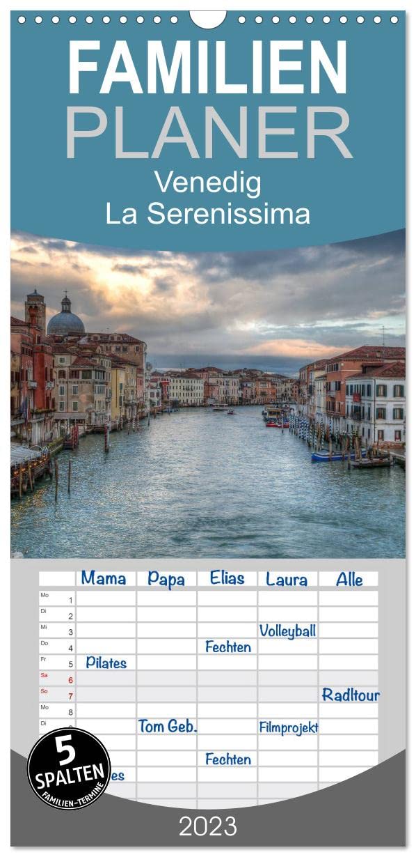 Familienplaner Venedig - La Serenissima (Wandkalender 2023 , 21 cm x 45 cm, hoch): Venedig La Serenissima 2017 (Monatskalender, 14 Seiten ) (CALVENDO Orte) Film, Art & Culture