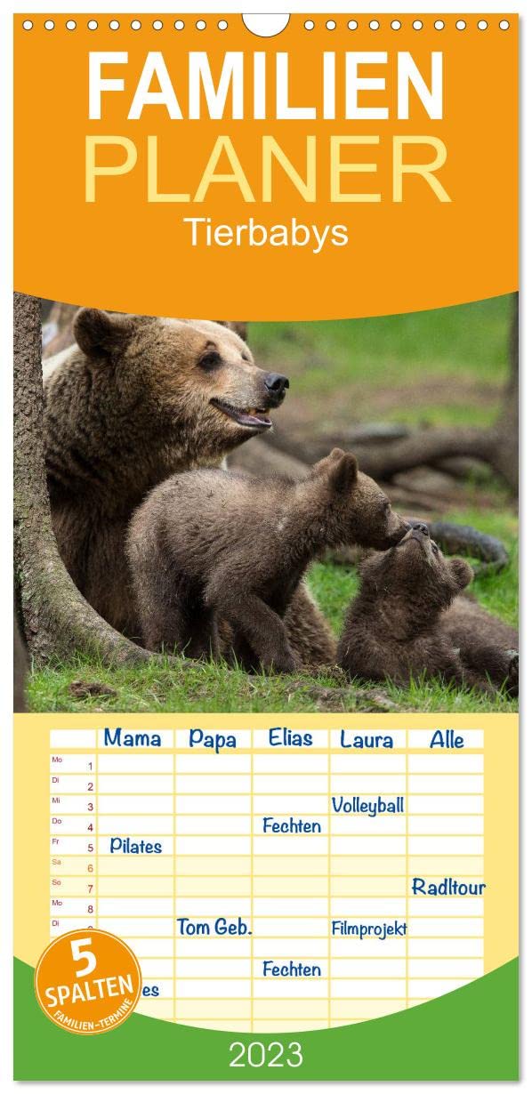 Familienplaner Tierbabys 2023 (Wandkalender 2023 , 21 cm x 45 cm, hoch): Tierbabys im Focus (Monatskalender, 14 Seiten ) (CALVENDO Tiere) Natural Sciences