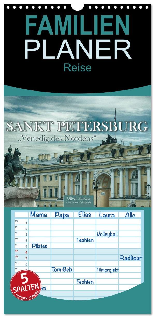 Familienplaner Sankt Petersburg - "Venedig des Nordens" (Wandkalender 2023 , 21 cm x 45 cm, hoch): Das "Venedig des Nordens", Sankt Petersburg, ist ... (Monatskalender, 14 Seiten ) (CALVENDO Orte) Leisure, Home & Garden