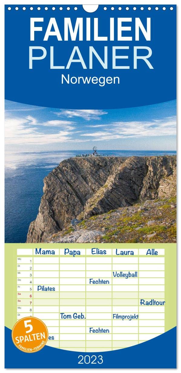 Familienplaner Norwegen (Wandkalender 2023 , 21 cm x 45 cm, hoch): Landschaftsbilder aus Norwegen (Monatskalender, 14 Seiten ) (CALVENDO Orte) Leisure, Home & Garden