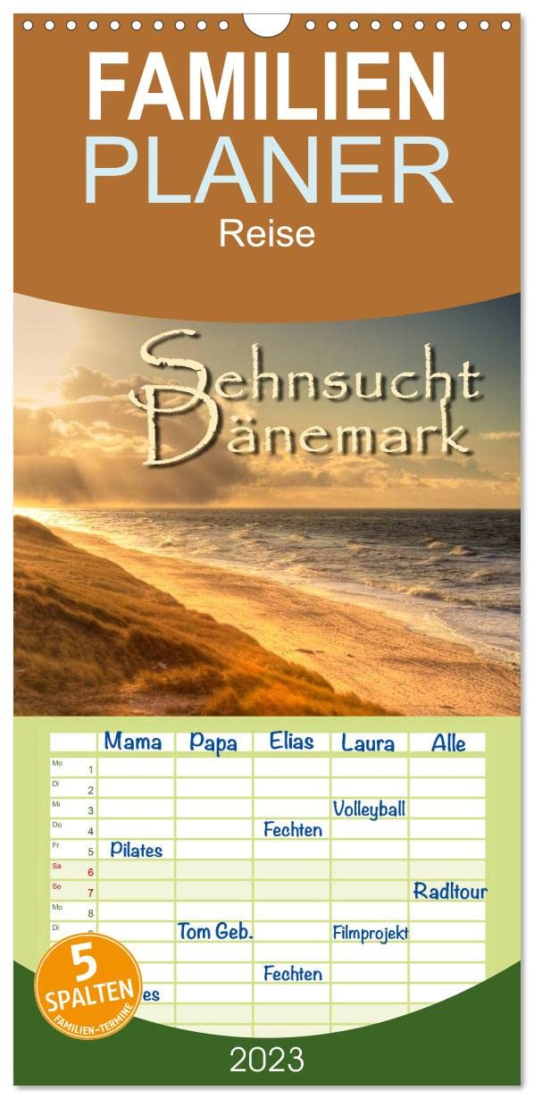 Familienplaner Sehnsucht Dänemark - Danmark (Wandkalender 2023 , 21 cm x 45 cm, hoch): Holmsland Klit und Westjütlands Nordseeküste (Monatskalender, 14 Seiten ) (CALVENDO Natur) Photography