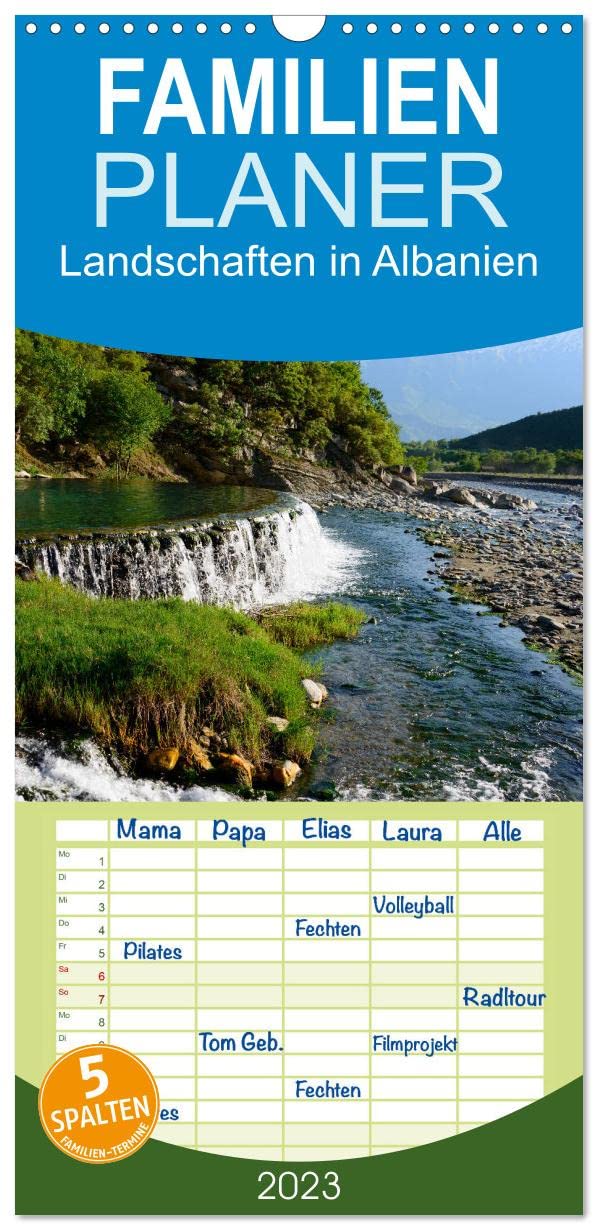 Familienplaner Landschaften in Albanien (Wandkalender 2023 , 21 cm x 45 cm, hoch): Kreuz und quer durch Albaniens Landschaften. (Monatskalender, 14 Seiten ) (CALVENDO Natur) Leisure, Home & Garden