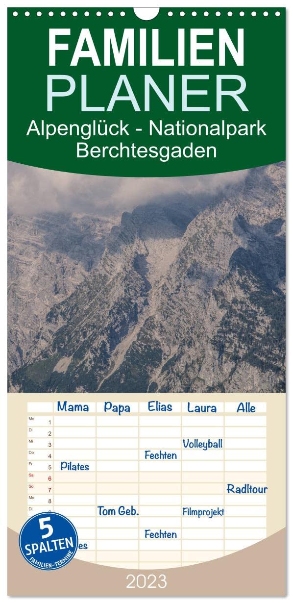Familienplaner Alpenglück - Nationalpark Berchtesgaden (Wandkalender 2023 , 21 cm x 45 cm, hoch): Der Nationalpark Berchtesgaden ist Deutschlands ... (Monatskalender, 14 Seiten ) (CALVENDO Orte) Leisure, Home & Garden