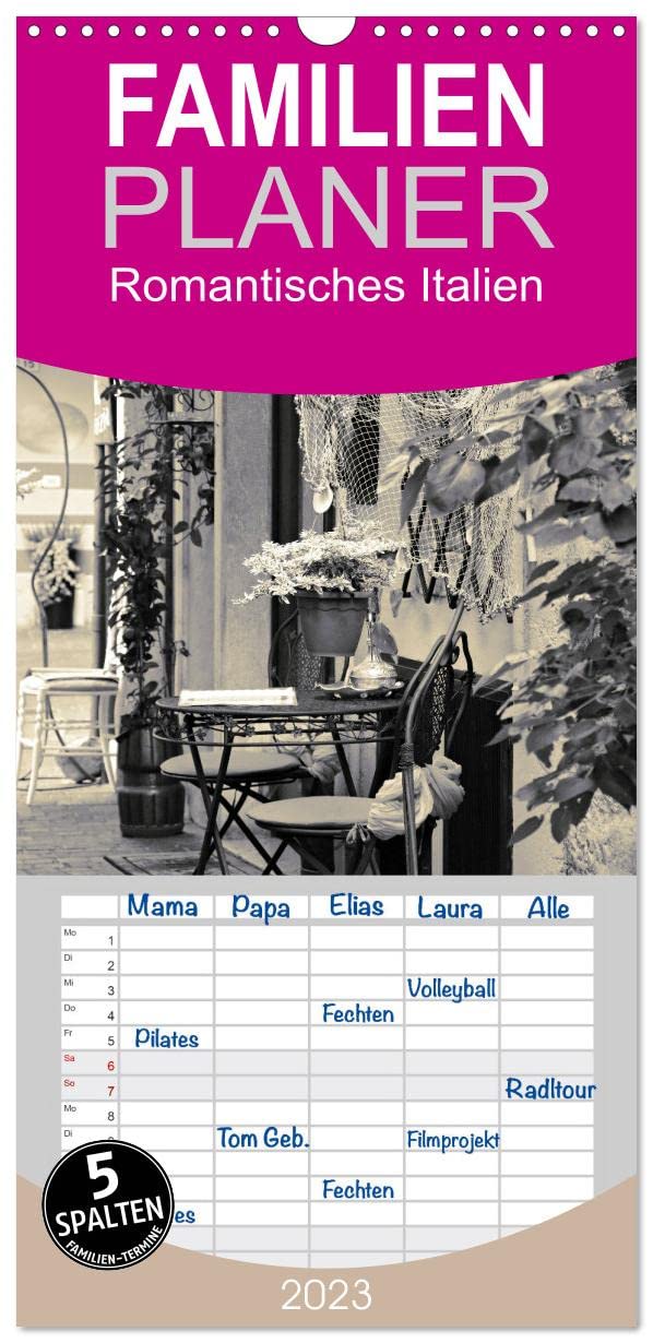 Familienplaner Romantisches Italien (Wandkalender 2023 , 21 cm x 45 cm, hoch): Italienische Lebensart und Architektur (Monatskalender, 14 Seiten ) (CALVENDO Orte) Film, Art & Culture