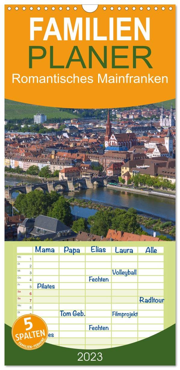 Familienplaner Romantisches Mainfranken (Wandkalender 2023 , 21 cm x 45 cm, hoch): Das Fränkische Weinland im Maindreieck zwischen Gemünden, ... (Monatskalender, 14 Seiten ) (CALVENDO Orte) Leisure, Home & Garden