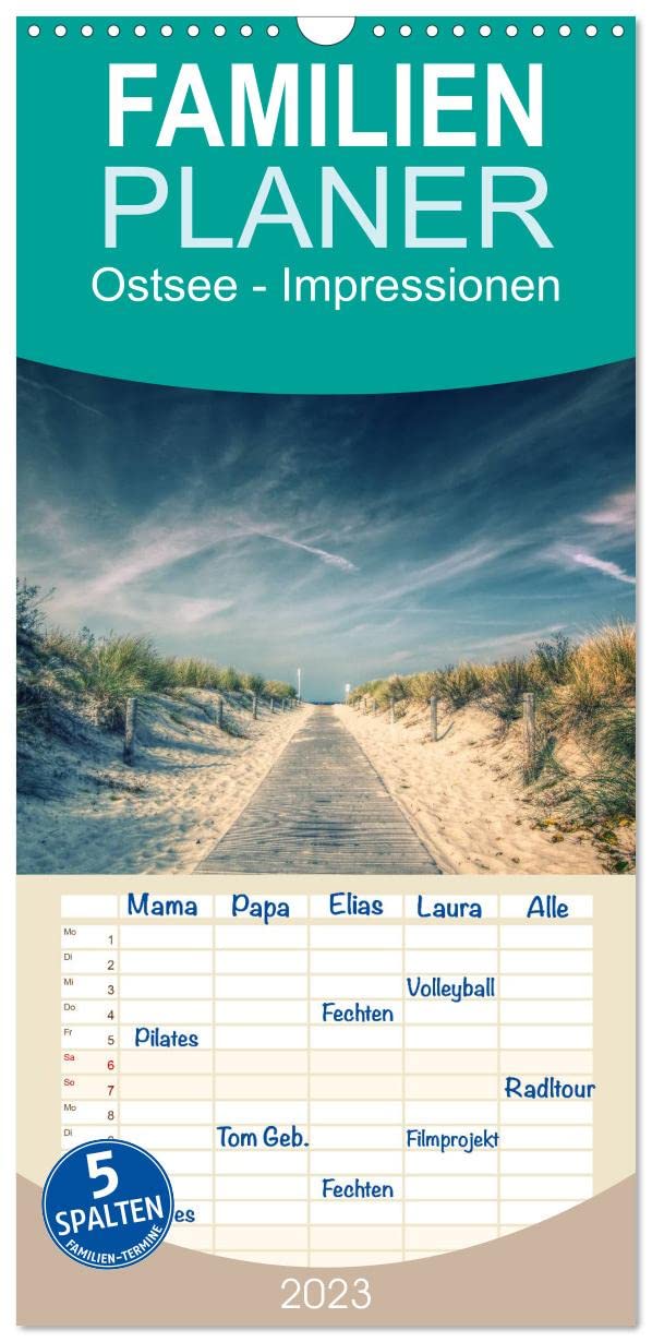 Familienplaner Ostsee - Impressionen (Wandkalender 2023 , 21 cm x 45 cm, hoch): Wundervolle Ostsee in Bildern (Monatskalender, 14 Seiten ) (CALVENDO Natur) Film, Art & Culture
