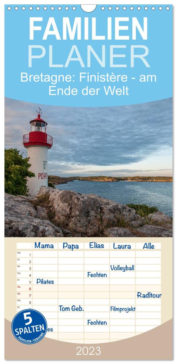 Familienplaner Bretagne: Finistère - am Ende der Welt (Wandkalender 2023 , 21 cm x 45 cm, hoch): Eine Reise durch die Südbretagne (Monatskalender, 14 Seiten ) (CALVENDO Orte) Leisure, Home & Garden