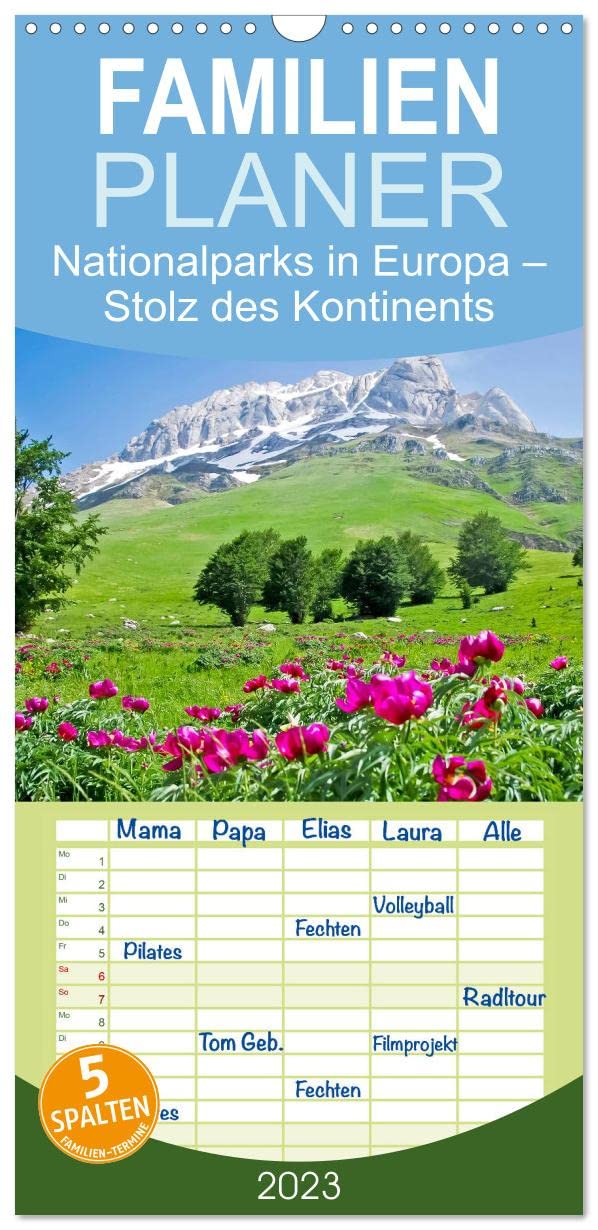 Familienplaner Nationalparks in Europa – Stolz des Kontinents (Wandkalender 2023 , 21 cm x 45 cm, hoch): Sensible Ökosysteme in Europa (Monatskalender, 14 Seiten ) (CALVENDO Orte) Leisure, Home & Garden