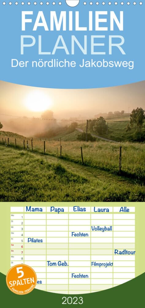 Familienplaner Der nördliche Jakobsweg (Wandkalender 2023 , 21 cm x 45 cm, hoch): Der traumhafte Camino del Norte an Spaniens Nordküste (Monatskalender, 14 Seiten ) (CALVENDO Orte) Leisure, Home & Garden