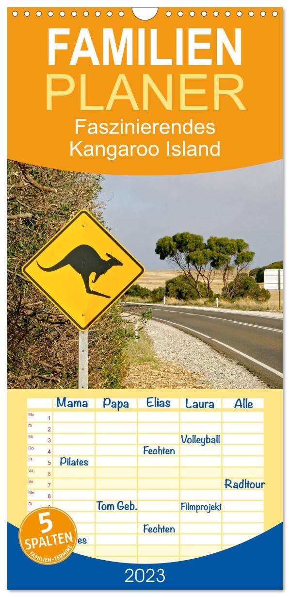 Familienplaner Faszinierendes Kangaroo Island (Wandkalender 2023 , 21 cm x 45 cm, hoch): Naturparadies von wilder Schönheit (Monatskalender, 14 Seiten ) (CALVENDO Orte) Photography