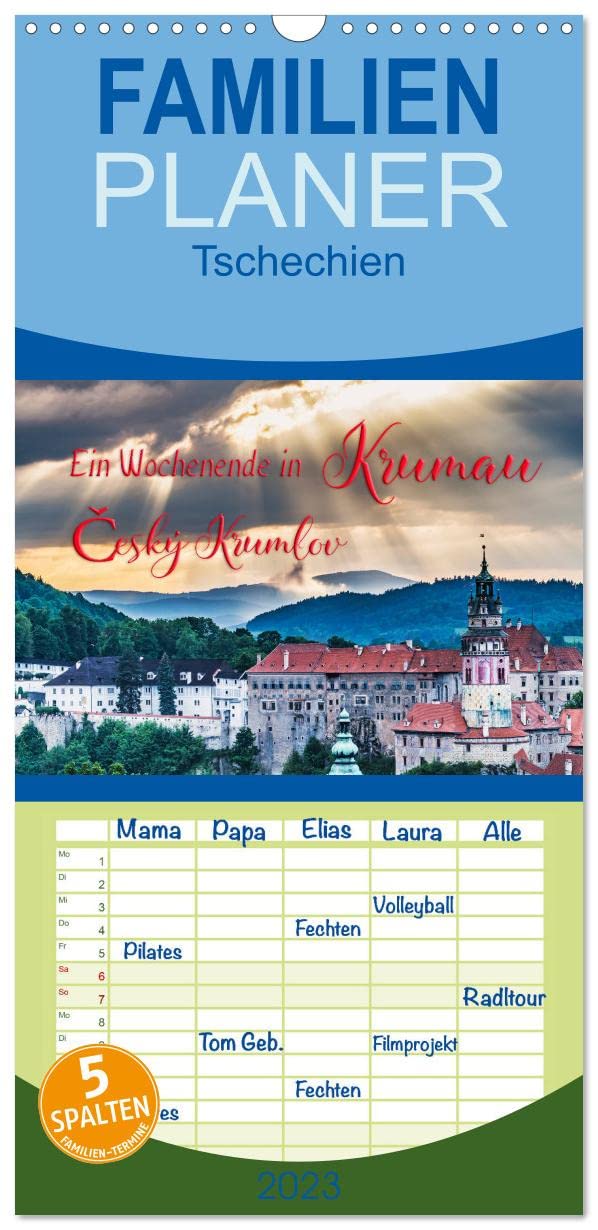 Familienplaner Ein Wochenende in Krumau (Wandkalender 2023 , 21 cm x 45 cm, hoch): Krumau – Cesky Krumlov erleben (Monatskalender, 14 Seiten ) (CALVENDO Orte) Photography