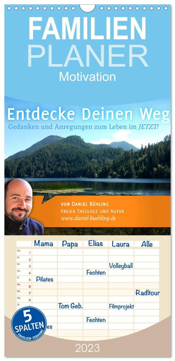 Familienplaner Entdecke Deinen Weg! (Wandkalender 2023 , 21 cm x 45 cm, hoch): 12 Anregungen für ein freudvolles Leben (Monatskalender, 14 Seiten ) (CALVENDO Glaube) Leisure, Home & Garden