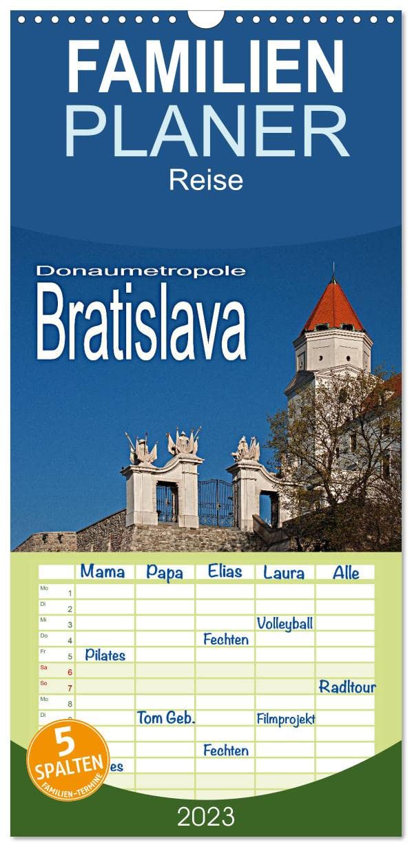 Familienplaner Donaumetropole Bratislava (Wandkalender 2023 , 21 cm x 45 cm, hoch): Impressionen der imposanten Donaumetropole mit herausragenden ... (Monatskalender, 14 Seiten ) (CALVENDO Orte) Film, Art & Culture