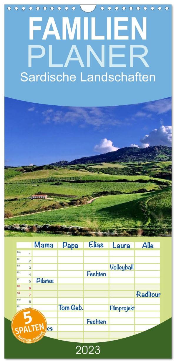 Familienplaner Sardische Landschaften (Wandkalender 2023 , 21 cm x 45 cm, hoch): Für Sardinien-Liebhaber und solche, die es werden wollen: Eine Reise ... (Monatskalender, 14 Seiten ) (CALVENDO Natur) Leisure, Home & Garden