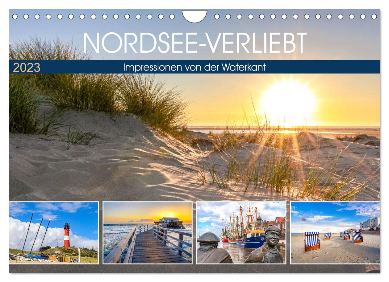 NORDSEE-VERLIEBT (Wandkalender 2023 DIN A4 quer): Impressionen von der Waterkant (Monatskalender, 14 Seiten ) (CALVENDO Orte) Leisure, Home & Garden