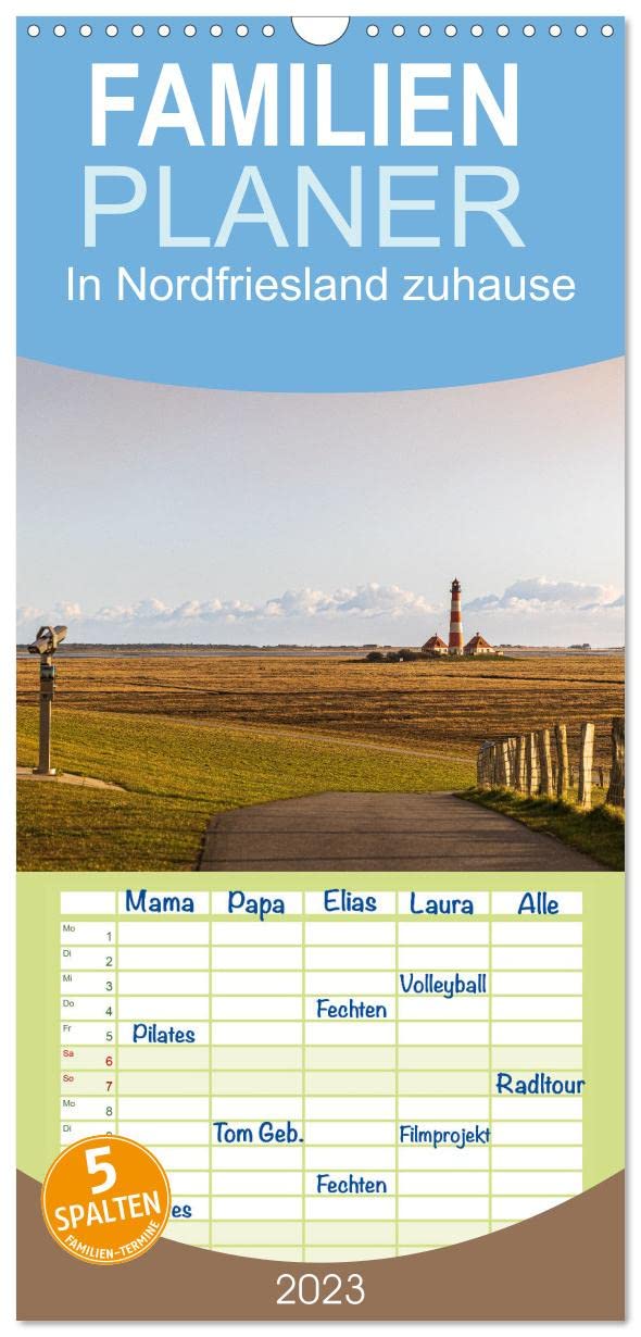 Familienplaner In Nordfriesland zuhause (Wandkalender 2023 , 21 cm x 45 cm, hoch): Eindrücke von der schönen Halbinsel Eiderstedt und umliegenden ... (Monatskalender, 14 Seiten ) (CALVENDO Orte) Leisure, Home & Garden