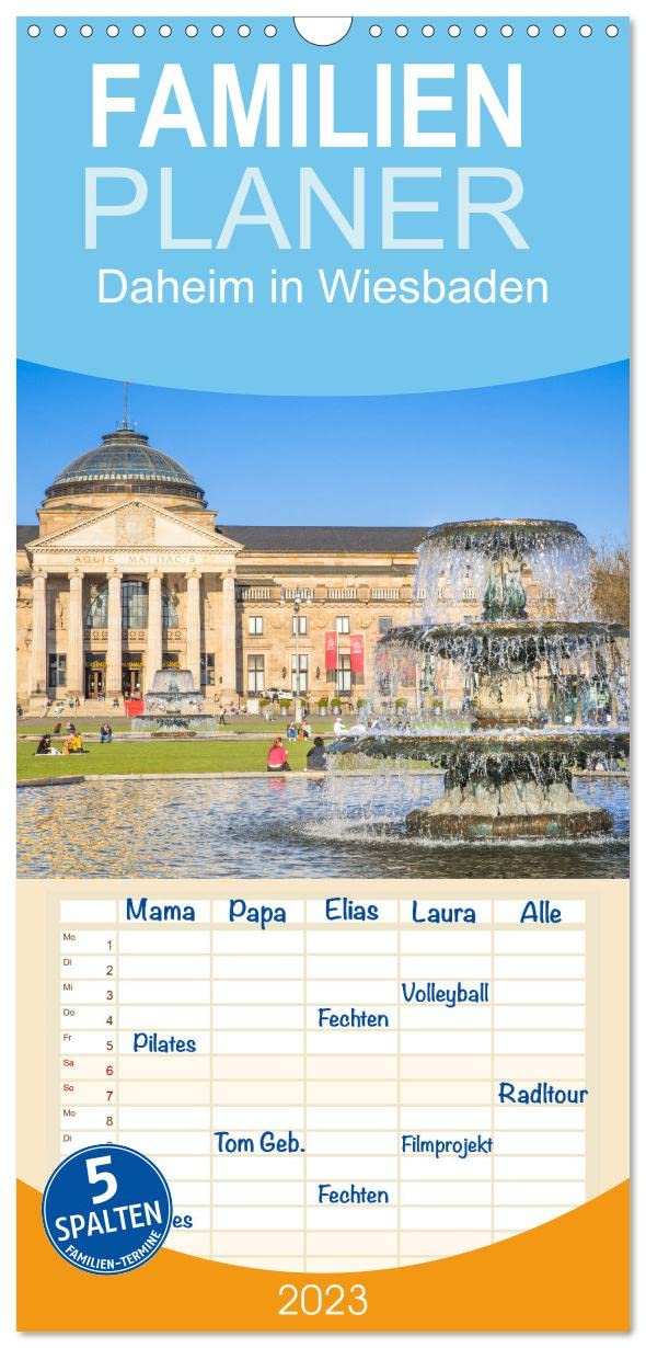 Familienplaner Daheim in Wiesbaden (Wandkalender 2023 , 21 cm x 45 cm, hoch): Brillante Fotografien der noblen „Weltkurstadt“. (Monatskalender, 14 Seiten ) (CALVENDO Orte) Photography