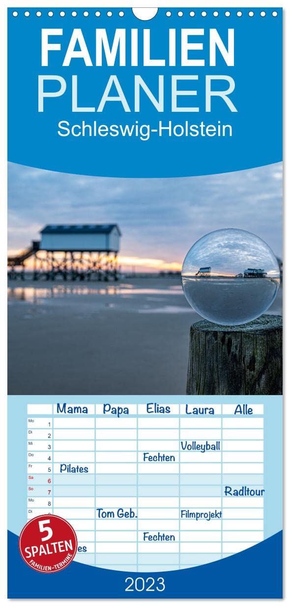 Familienplaner 2024 - Schleswig-Holstein (Wandkalender 2023 , 21 cm x 45 cm, hoch) mit 5 Spalten (Wandkalender, 21 cm x 45 cm) CALVENDO: Sankt Peter ... (Monatskalender, 14 Seiten ) (CALVENDO Natur) Photography