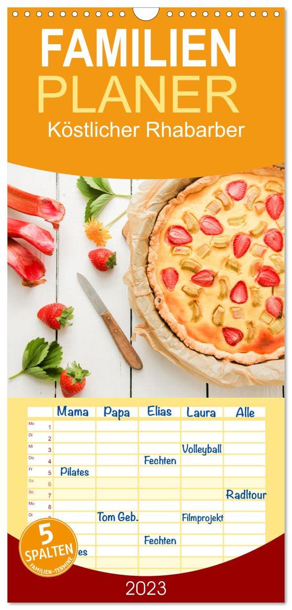 Familienplaner Köstlicher Rhabarber (Wandkalender 2023 , 21 cm x 45 cm, hoch): Tolle Gerichte mit Rhabarber für jeden Monat. (Monatskalender, 14 Seiten ) (CALVENDO Lifestyle) Leisure, Home & Garden
