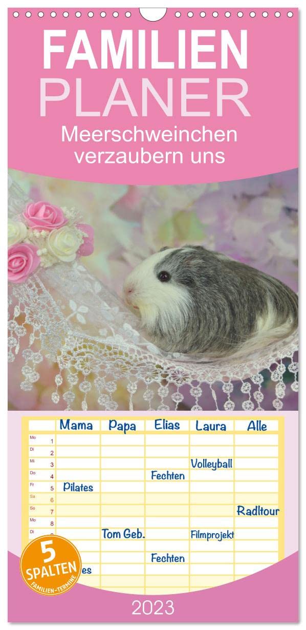 Familienplaner MEERSCHWEINCHEN verzaubern uns (Wandkalender 2023 , 21 cm x 45 cm, hoch): Bezaubernde Meerschweinchen von ihrer besonderen Seite ... (Monatskalender, 14 Seiten ) (CALVENDO Tiere) Leisure, Home & Garden
