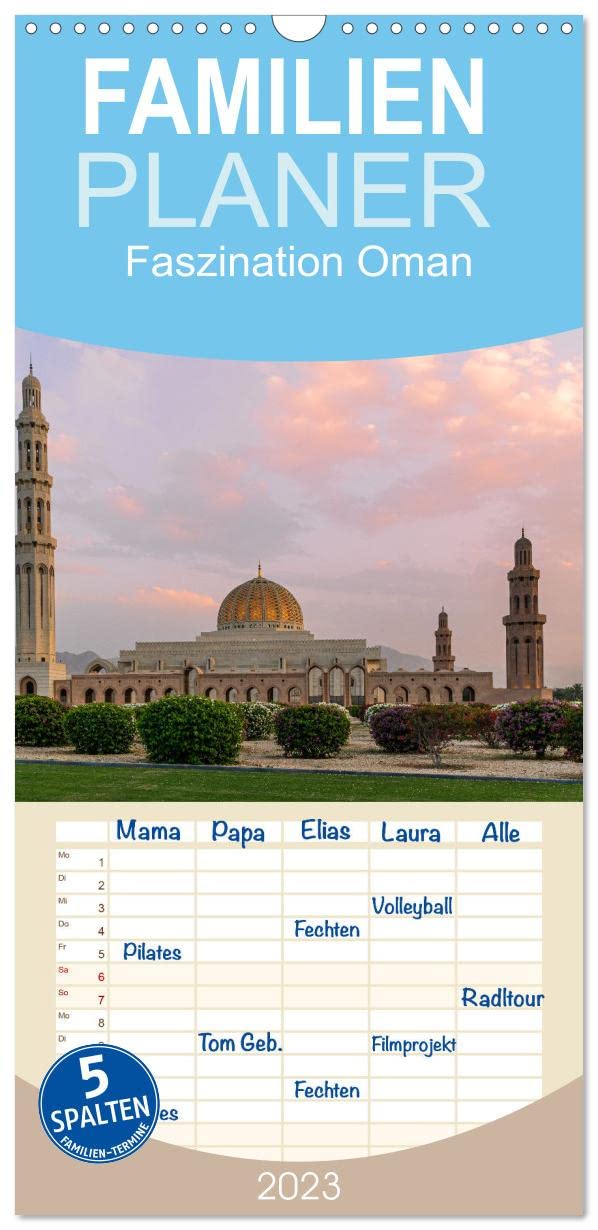 Familienplaner Faszinierender Oman (Wandkalender 2023 , 21 cm x 45 cm, hoch): Omans Bauwerke und Sehenswürdigkeiten (Monatskalender, 14 Seiten ) (CALVENDO Orte) Leisure, Home & Garden