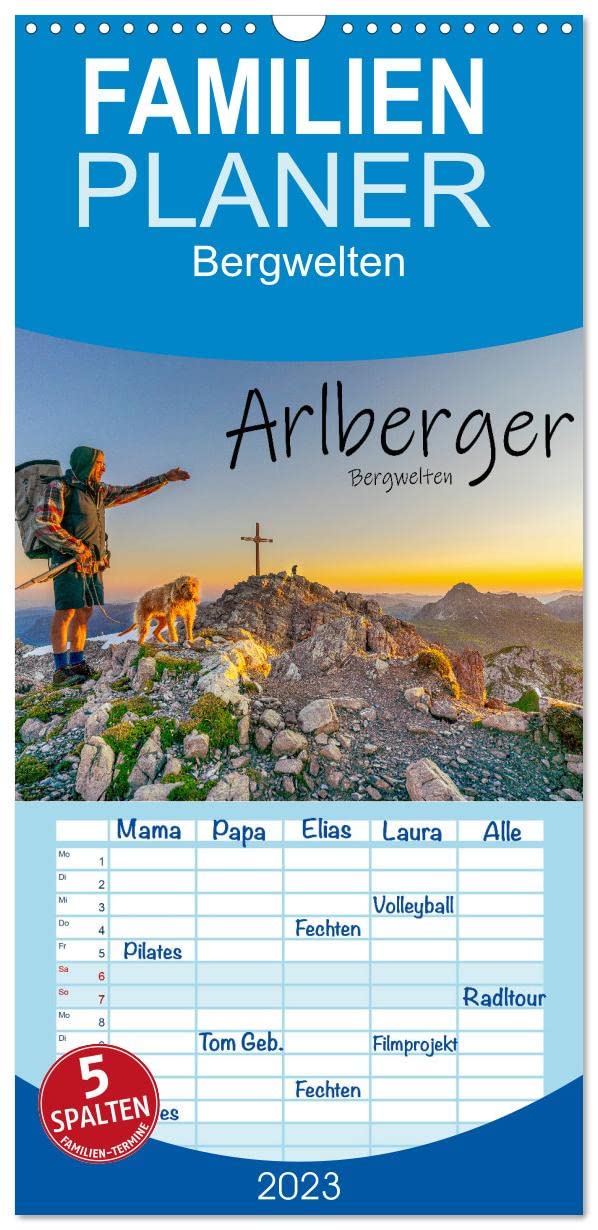Familienplaner Arlberger Bergwelten (Wandkalender 2023 , 21 cm x 45 cm, hoch): Entdecken Sie die Lecher Bergwelt immer wieder neu, ein Gebiet das ... (Monatskalender, 14 Seiten ) (CALVENDO Natur) Leisure, Home & Garden