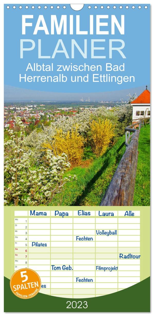 Familienplaner Albtal zwischen Bad Herrenalb und Ettlingen (Wandkalender 2023 , 21 cm x 45 cm, hoch): Naturschönheiten links und rechts der Alb. (Monatskalender, 14 Seiten ) (CALVENDO Orte) Photography