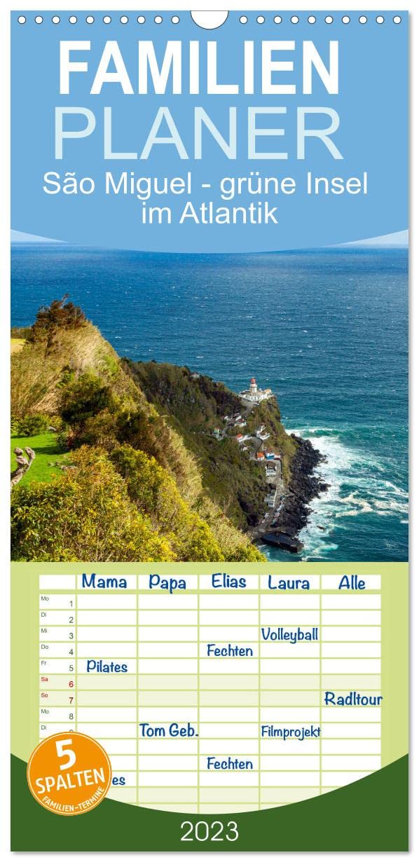 Familienplaner São Miguel - Grüne Insel im Atlantik (Wandkalender 2023 , 21 cm x 45 cm, hoch): Natur- und Kulturhighlights auf der Azoreninsel (Monatskalender, 14 Seiten ) (CALVENDO Orte) Photography