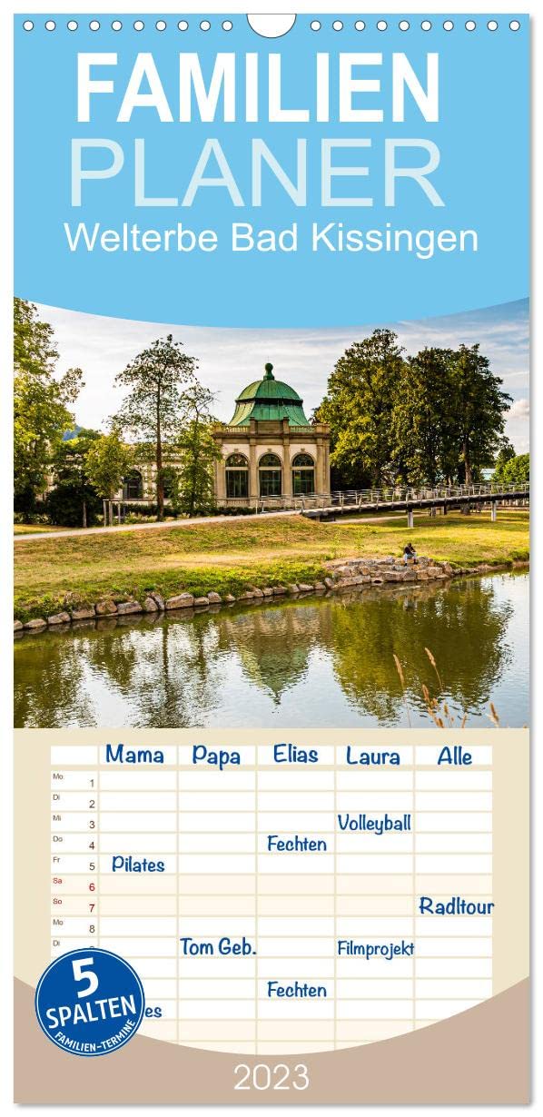 Familienplaner Welterbe Bad Kissingen (Wandkalender 2023 , 21 cm x 45 cm, hoch): Elf Great Spas of Europe ausgezeichnet (Monatskalender, 14 Seiten ) (CALVENDO Orte) Leisure, Home & Garden