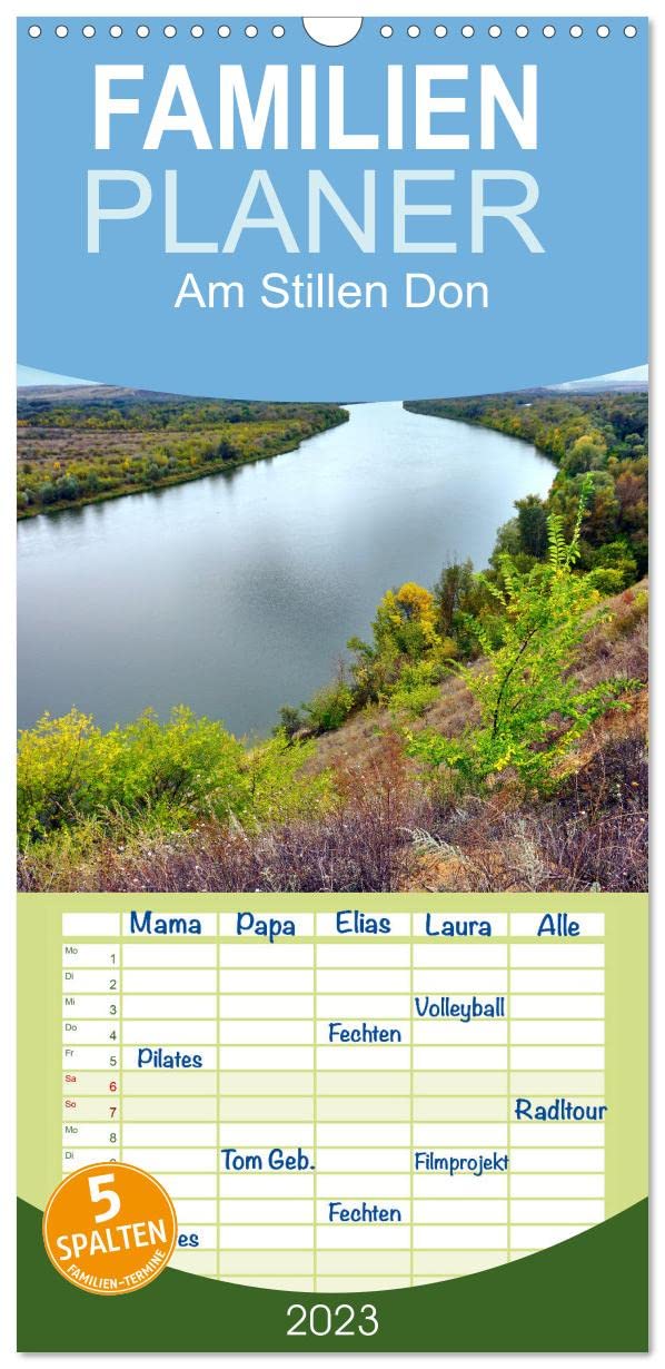 Familienplaner Am Stillen Don (Wandkalender 2023 , 21 cm x 45 cm, hoch): Das Naturparadies am Oberen Don in Südrussland (Monatskalender, 14 Seiten ) (CALVENDO Orte) Calendars