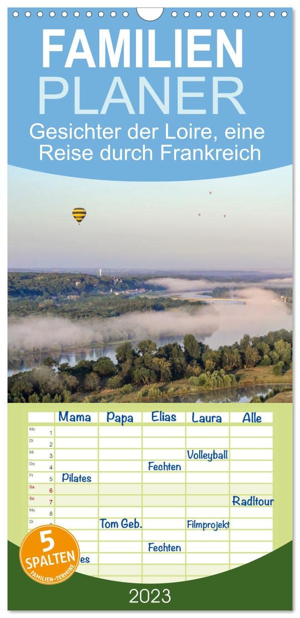 Familienplaner Gesichter der Loire, eine Reise durch Frankreich (Wandkalender 2023 , 21 cm x 45 cm, hoch): Landschaften des längsten französischen Flusses (Monatskalender, 14 Seiten ) (CALVENDO Orte) Film, Art & Culture