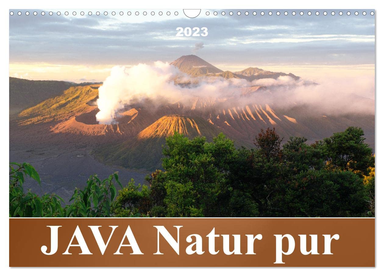 JAVA Natur pur (Wandkalender 2023 DIN A3 quer): Java, eine der vier großen Sundainseln, lockt Besucher aus aller Welt an. (Monatskalender, 14 Seiten ) (CALVENDO Natur) Leisure, Home & Garden