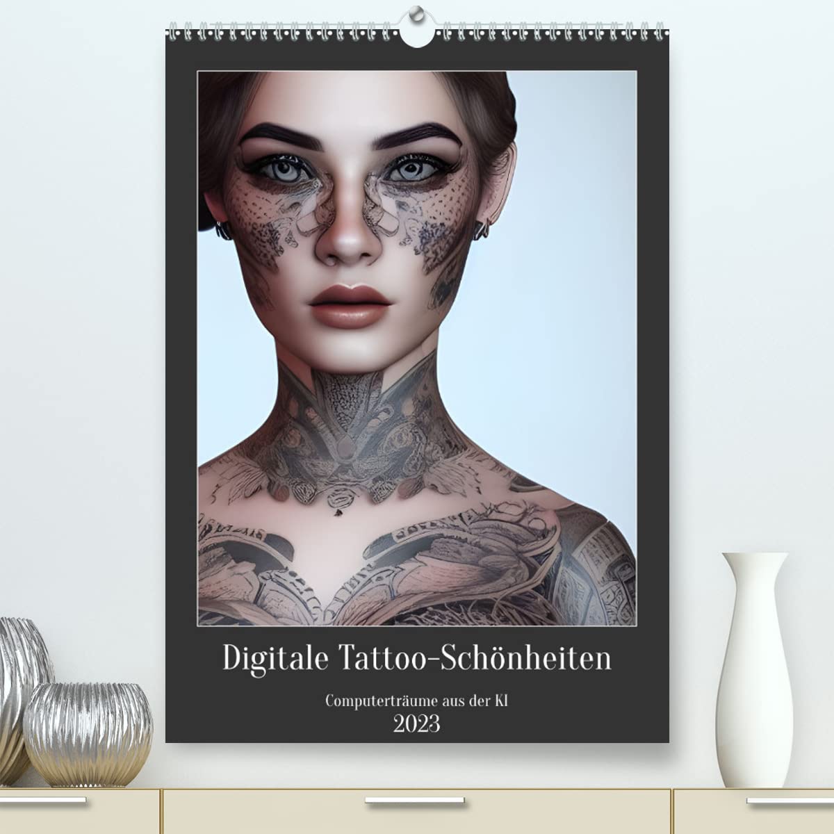 Digitale Tattoo-Schönheiten - Computerträume aus der KI (Premium, hochwertiger DIN A2 Wandkalender 2023, Kunstdruck in Hochglanz): Sinnliche ... 14 Seiten ) (CALVENDO Erotik) Calendars