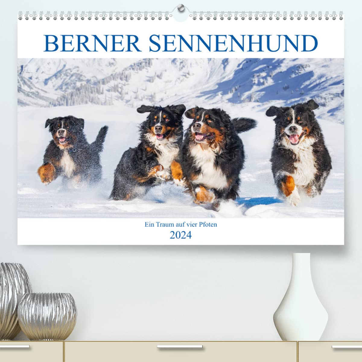Berner Sennenhund - Ein Traum auf vier Pfoten (hochwertiger Premium Wandkalender 2024 DIN A2 quer), Kunstdruck in Hochglanz: Er ist traumhaft schön, ... Bilder dieser Traumhunde. (CALVENDO Tiere) Natural Sciences